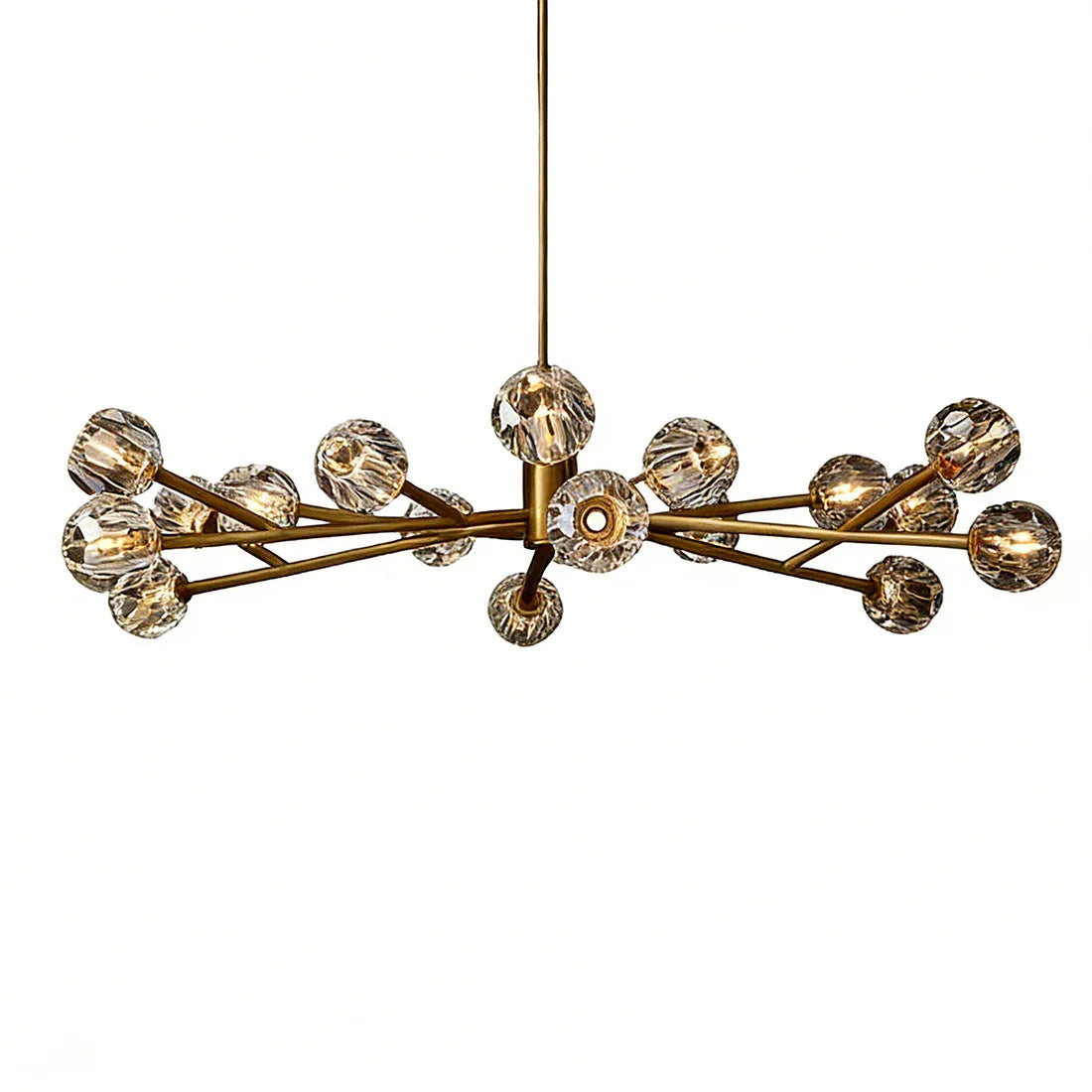 Grand Crystal Orb Branch Chandelier