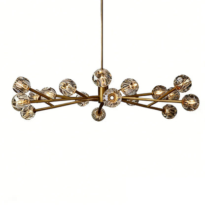 Grand Crystal Orb Branch Chandelier