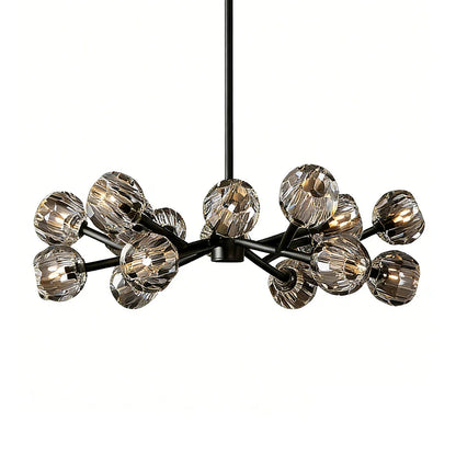Grand Crystal Orb Branch Chandelier