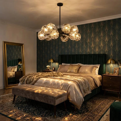 Grand Crystal Orb Branch Chandelier