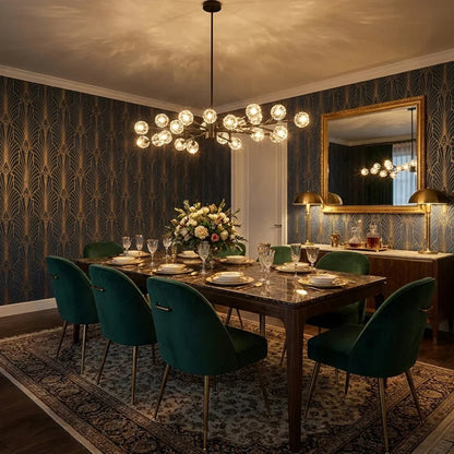 Grand Crystal Orb Branch Chandelier
