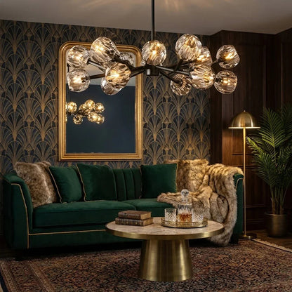 Grand Crystal Orb Branch Chandelier