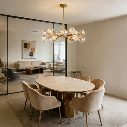 Grand Crystal Orb Branch Chandelier