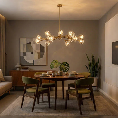 Grand Crystal Orb Branch Chandelier