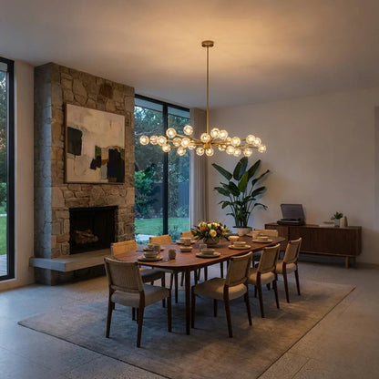 Grand Crystal Orb Branch Chandelier