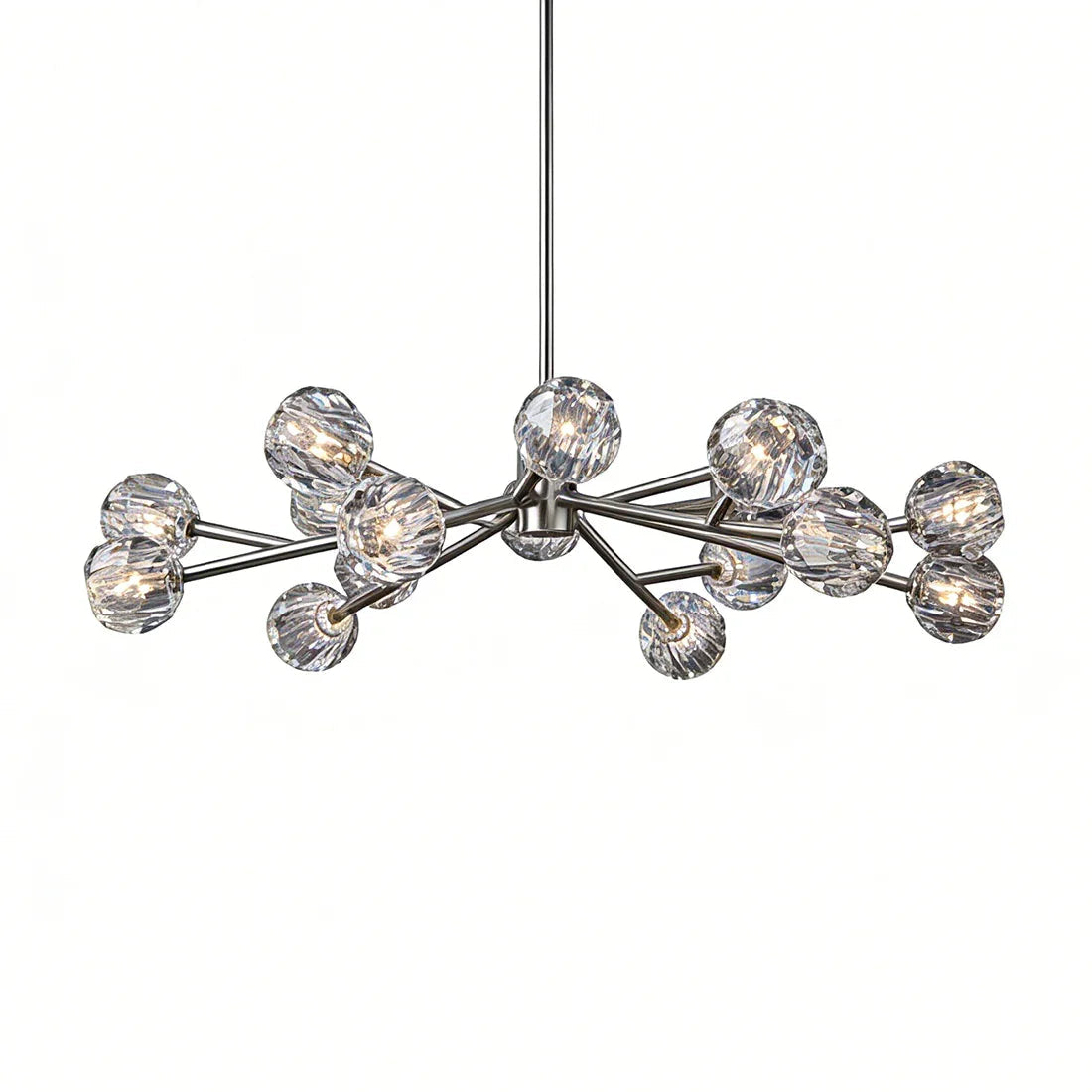 Grand Crystal Orb Branch Chandelier