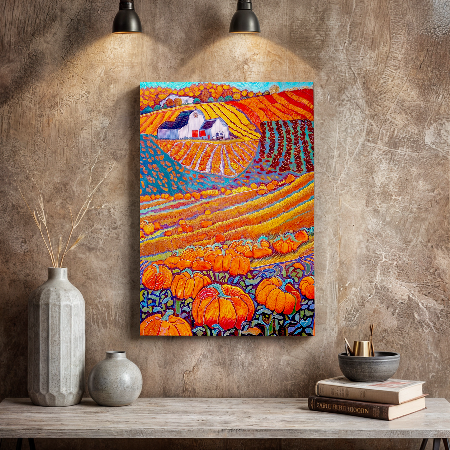 A Symphony of Harvest Hues Canvas Print