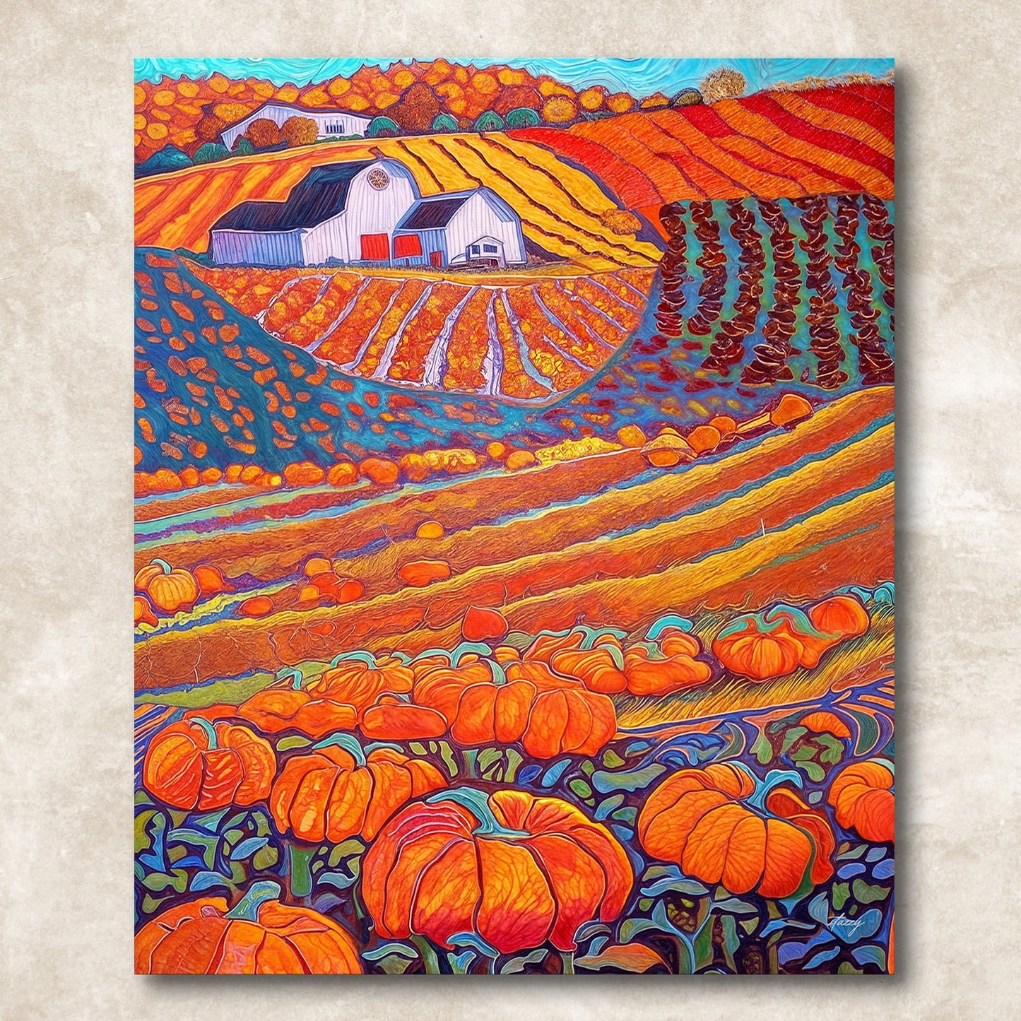 A Symphony of Harvest Hues Canvas Print