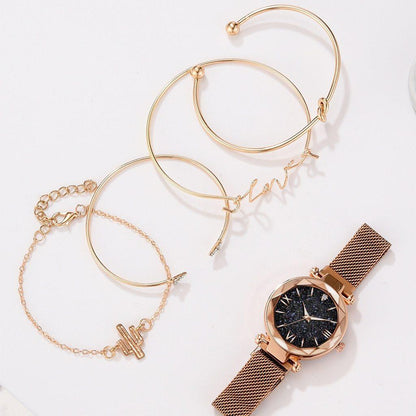 New STEVVEX Luxury Women Watches Magnetic Starry Sky Female Clock Quartz Wristwatch Fashion Ladies Wrist Watch For Women and Girls