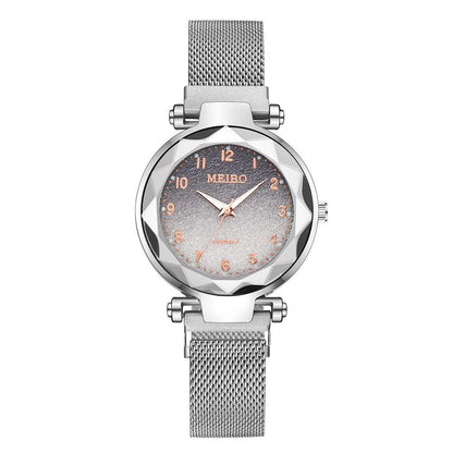 Women Magnet Buckle Gradient Color Watches Luxury Ladies Fashion Female Wristwatches For Gift Clock For Women and Girls