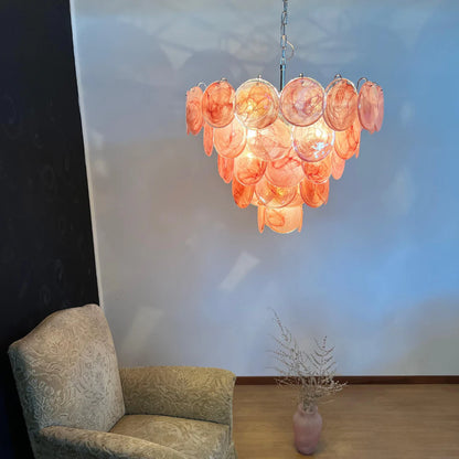Opulent Rosé Murano Glass Chandelier