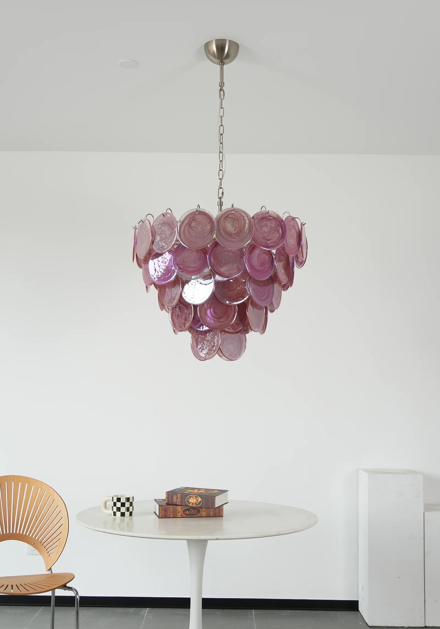 Opulent Rosé Murano Glass Chandelier
