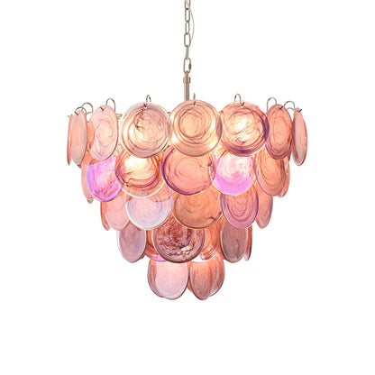 Opulent Rosé Murano Glass Chandelier