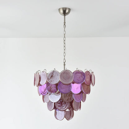 Opulent Rosé Murano Glass Chandelier