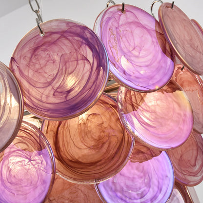 Opulent Rosé Murano Glass Chandelier