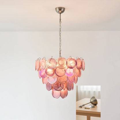 Opulent Rosé Murano Glass Chandelier