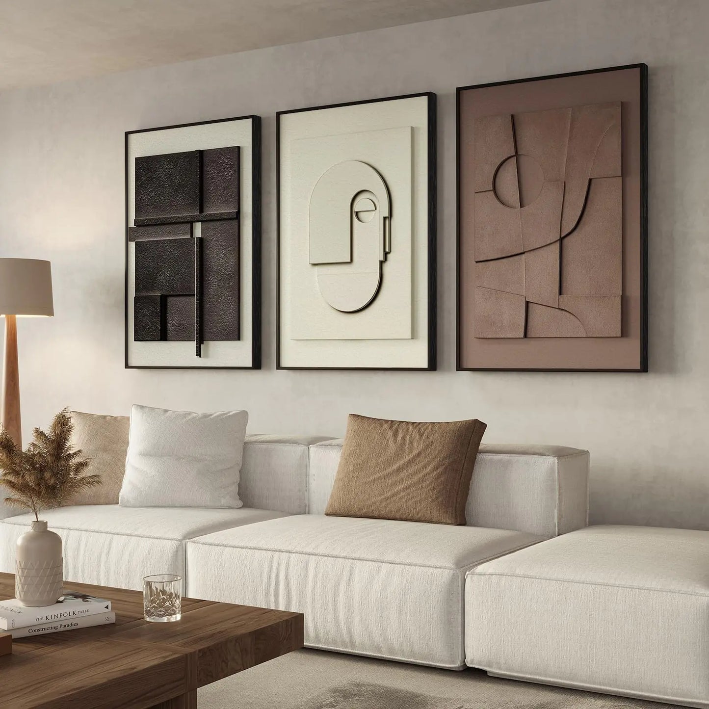 Modern 3-Piece Geometric Wall Art Set