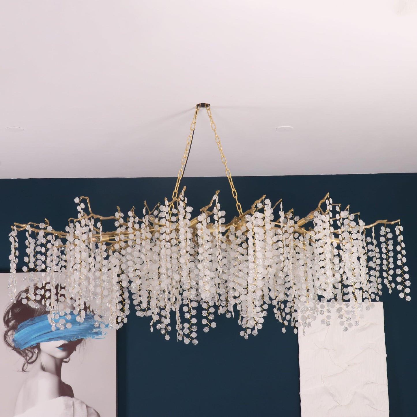 Shiro Noda Crystal Pendant Chandelier
