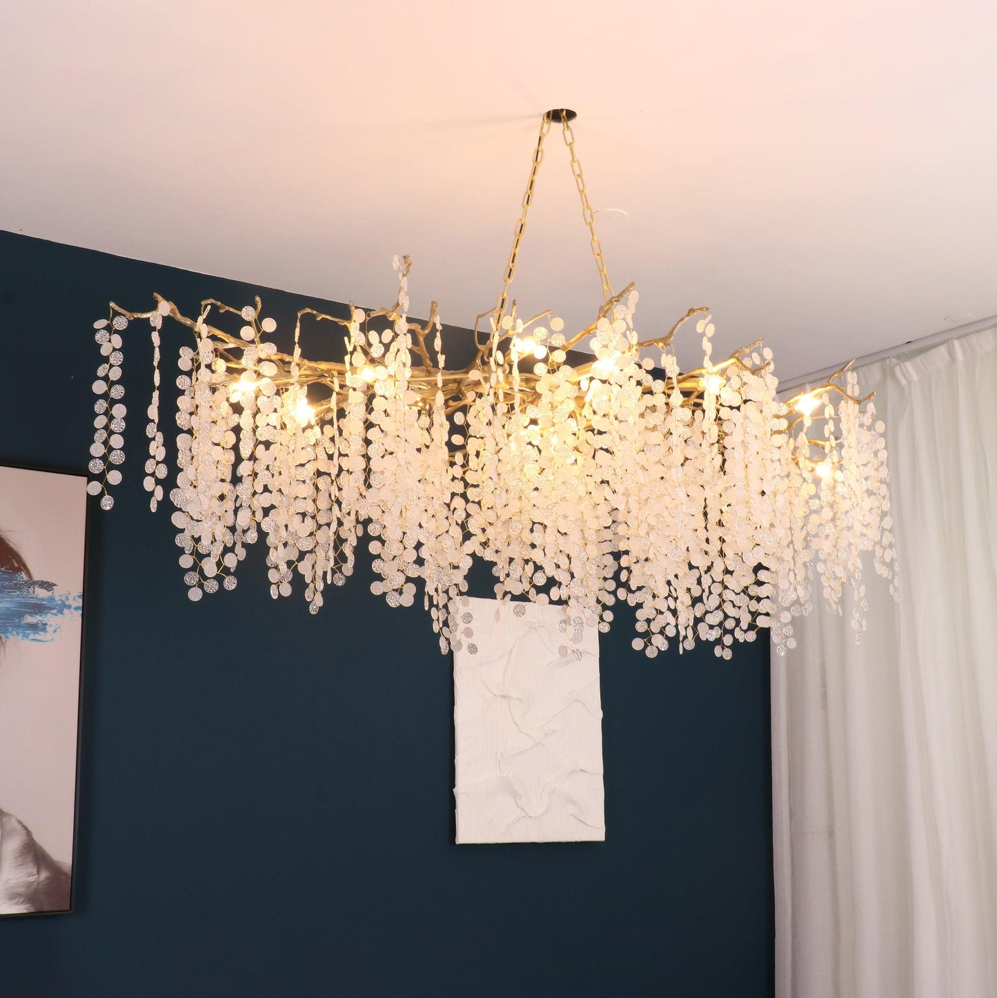 Shiro Noda Crystal Pendant Chandelier