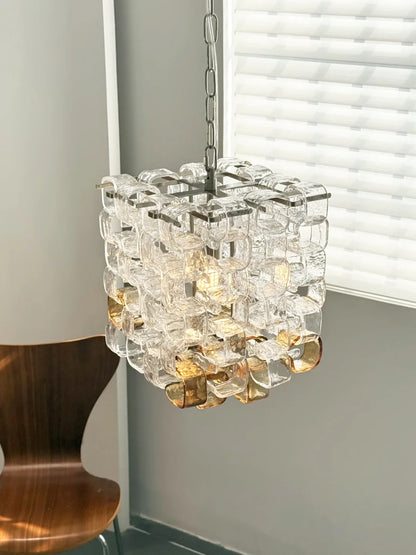 Murano Frosted Cube Chandelier
