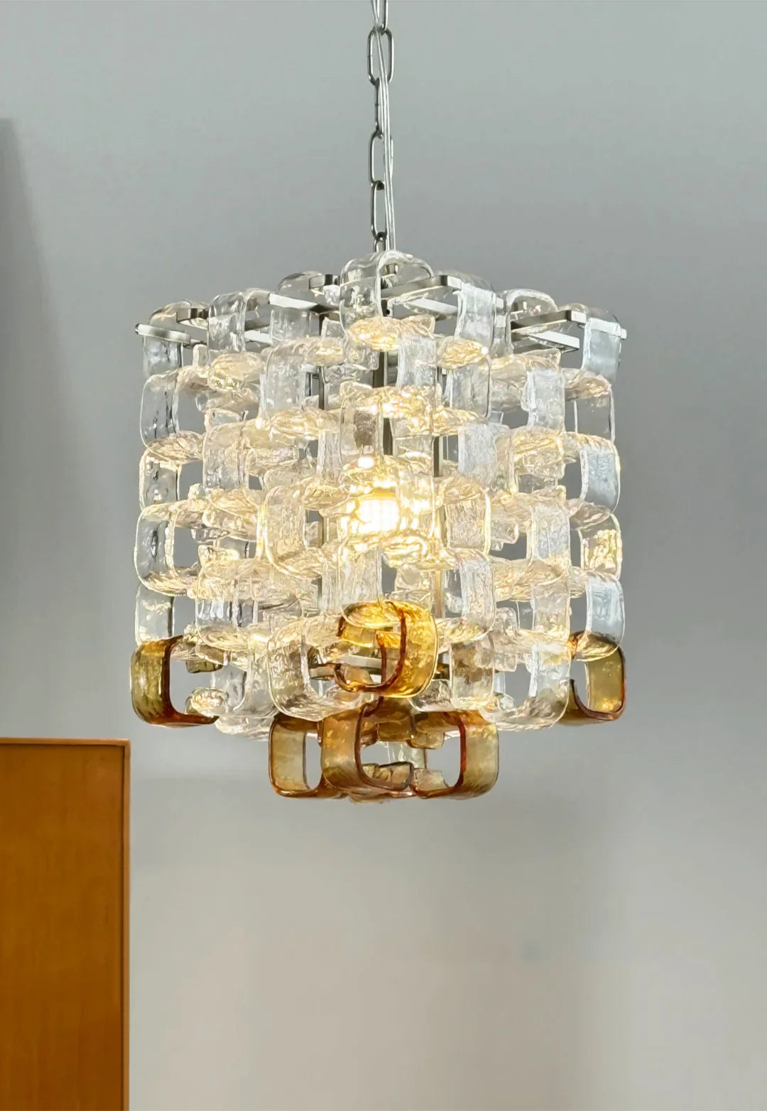 Murano Frosted Cube Chandelier