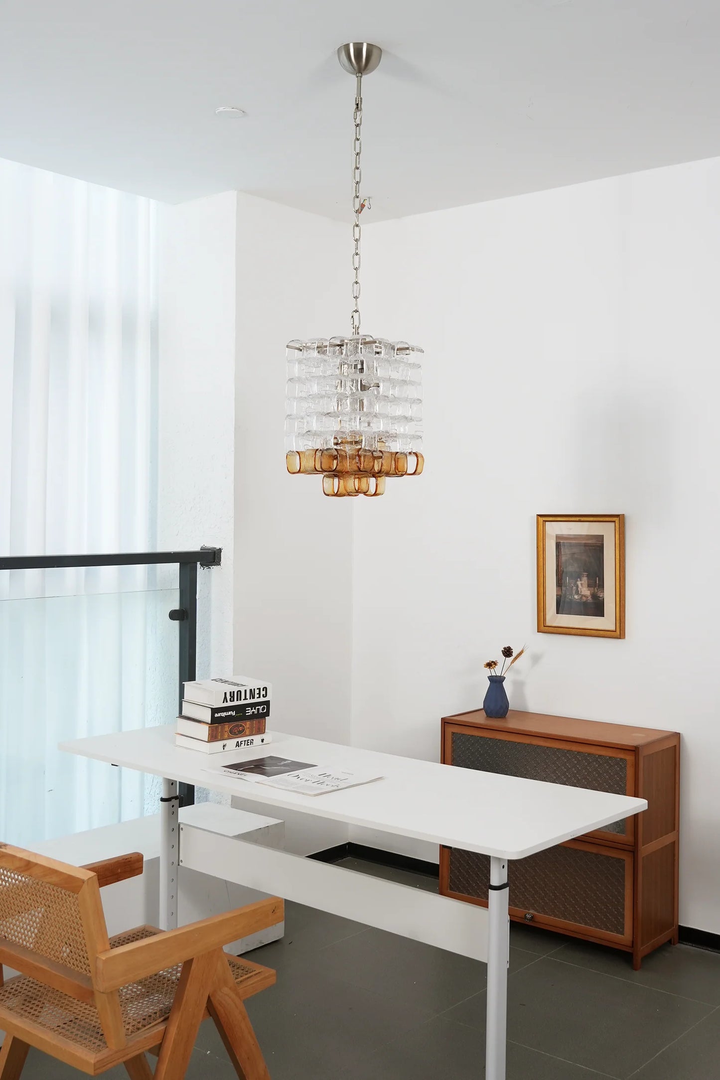 Murano Frosted Cube Chandelier