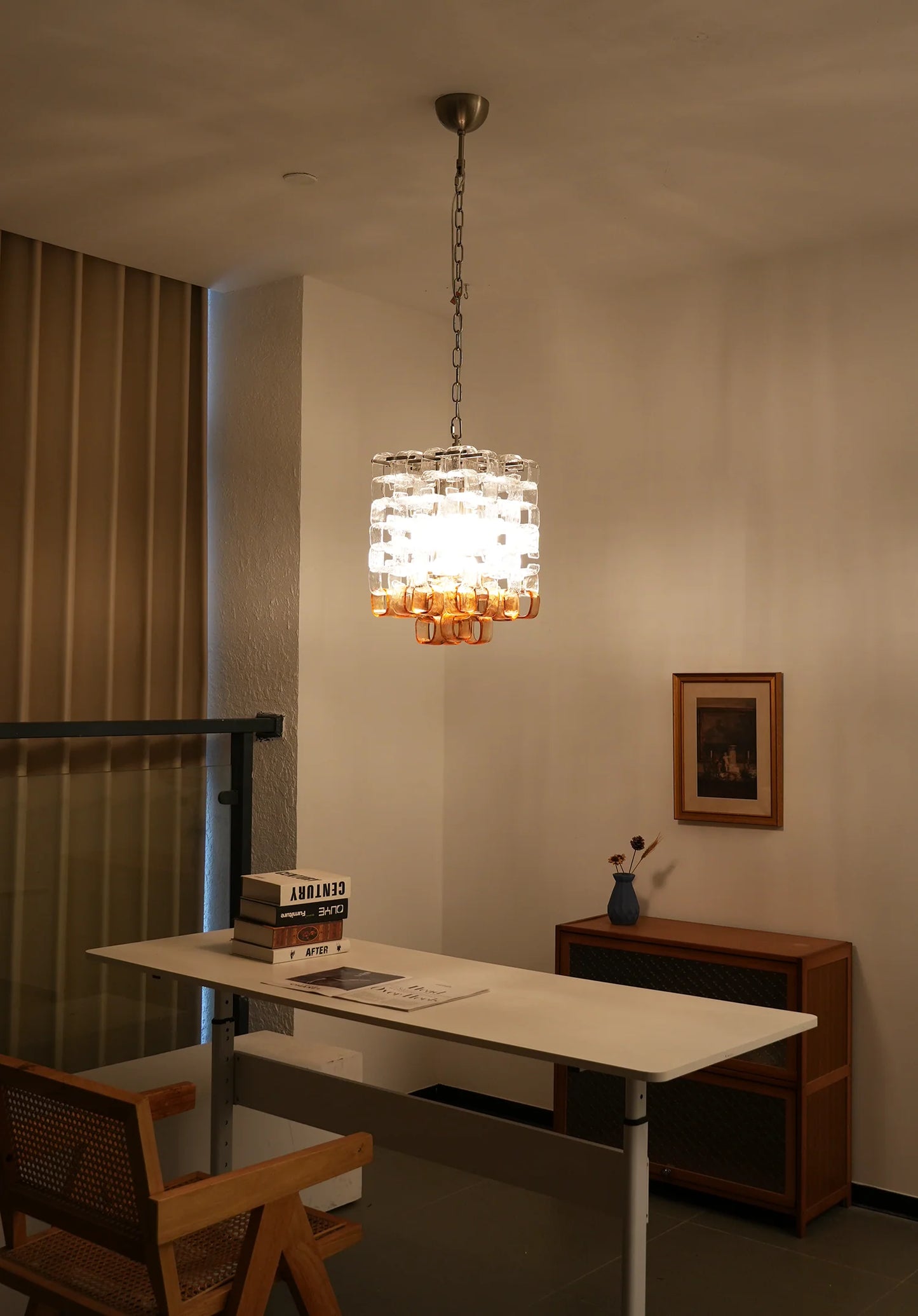 Murano Frosted Cube Chandelier
