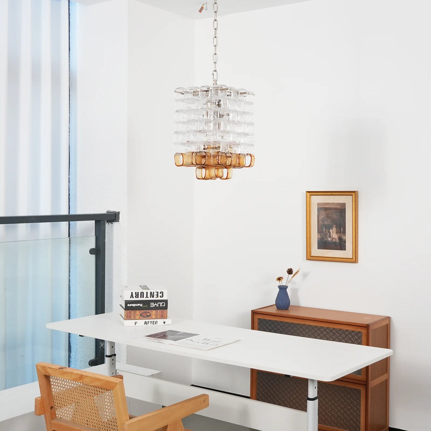 Murano Frosted Cube Chandelier