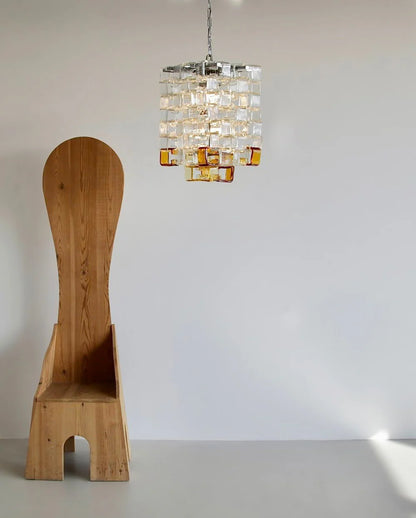 Murano Frosted Cube Chandelier