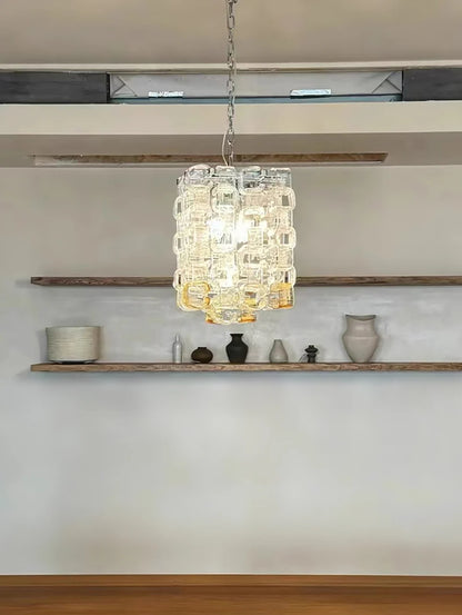 Murano Frosted Cube Chandelier