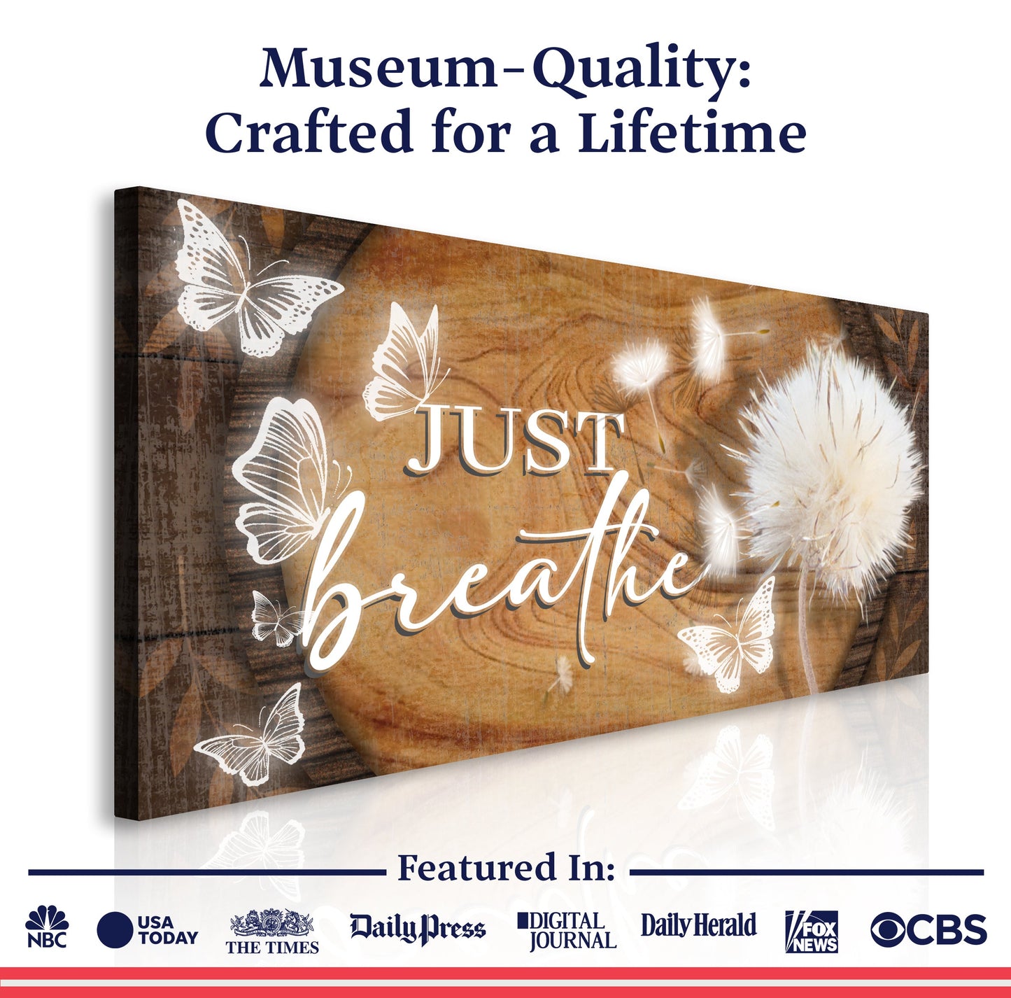 Just Breathe Minimalist Sign XIII