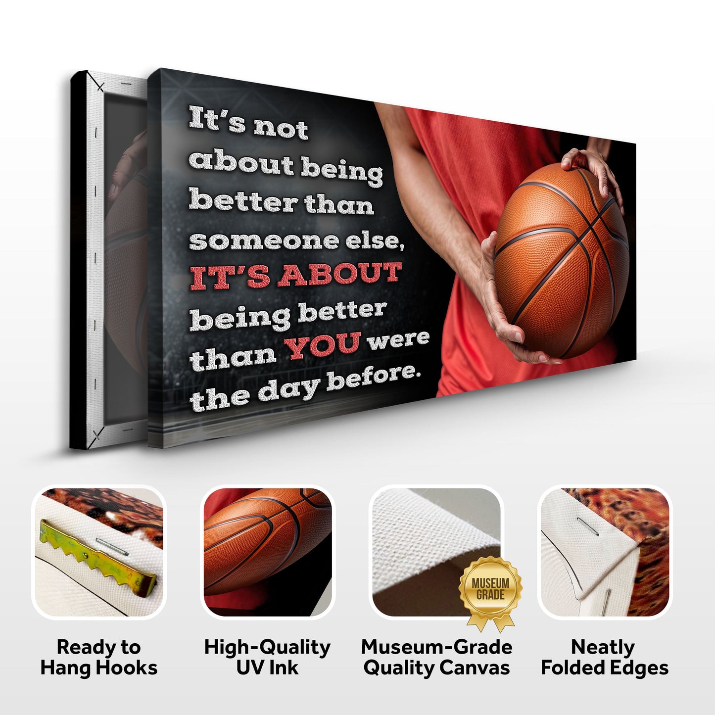 Better Than Yesterday – Sports Quote V Sign