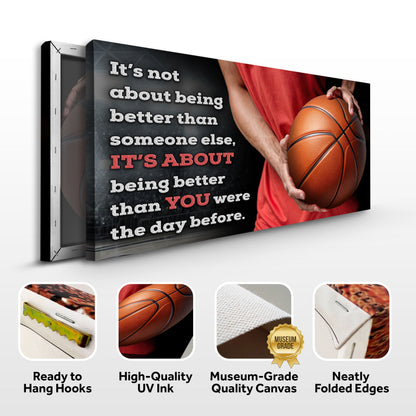 Better Than Yesterday – Sports Quote V Sign