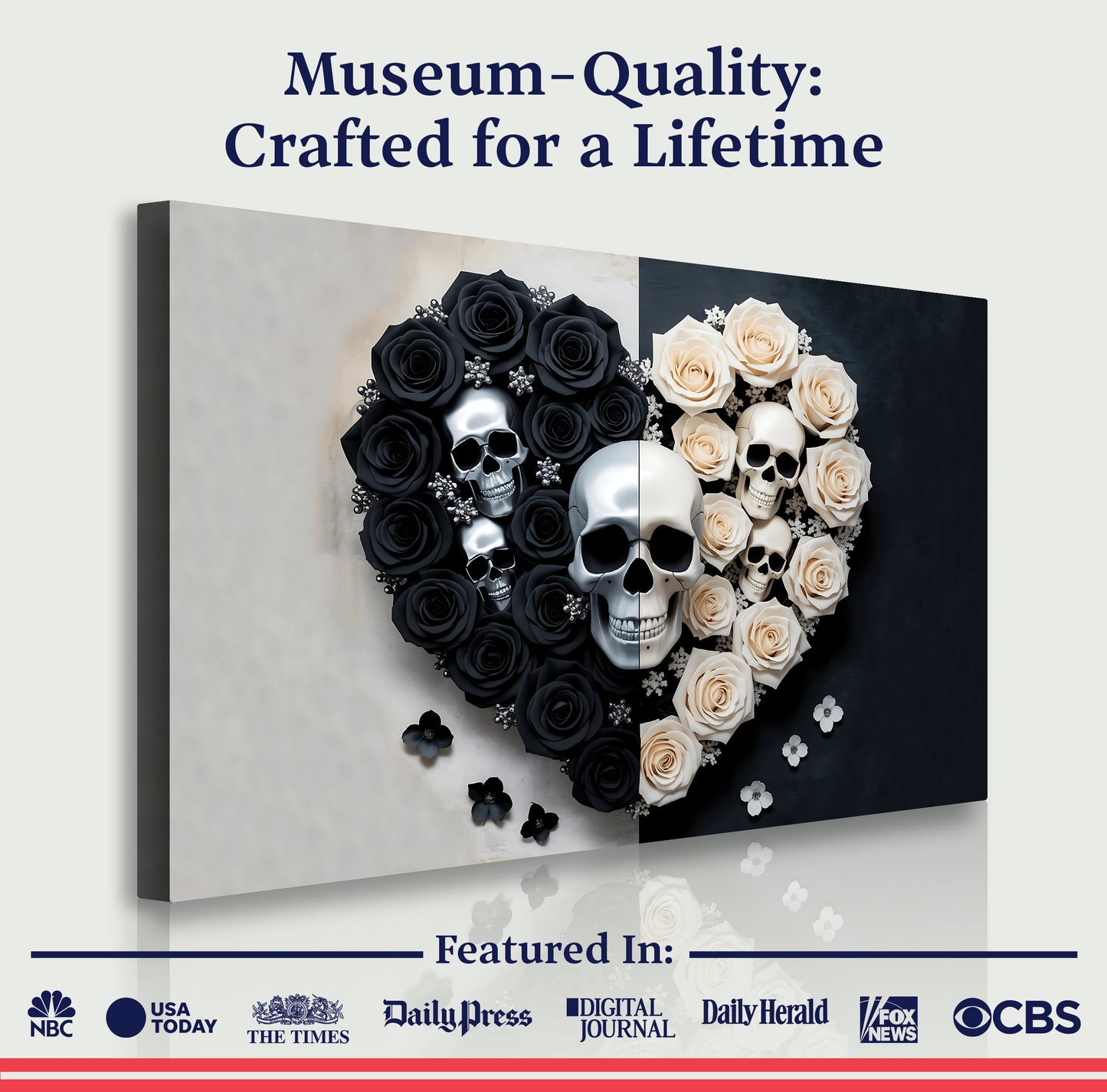 Skull & Flowers Abstract Study XIII Wall Art
