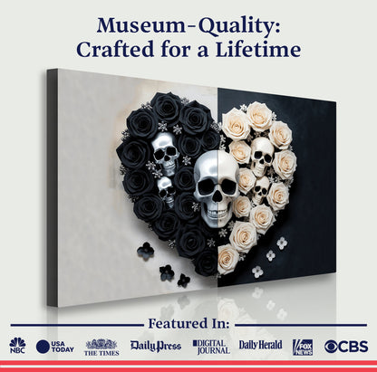 Skull & Flowers Abstract Study XIII Wall Art