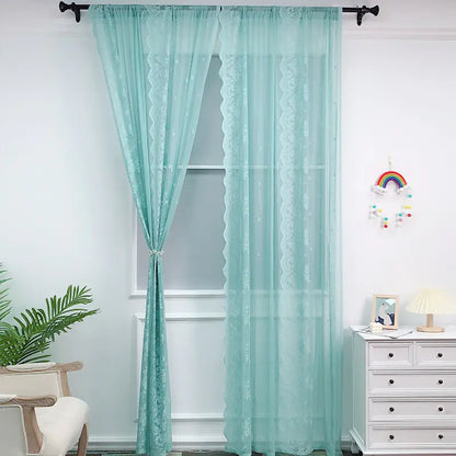 Embroidered Transparent Curtains for Living Room & Balcony