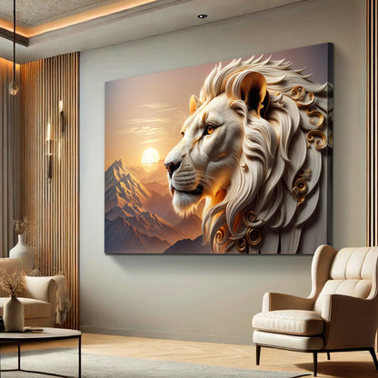 Lion Majesty Sculpture Panel IV