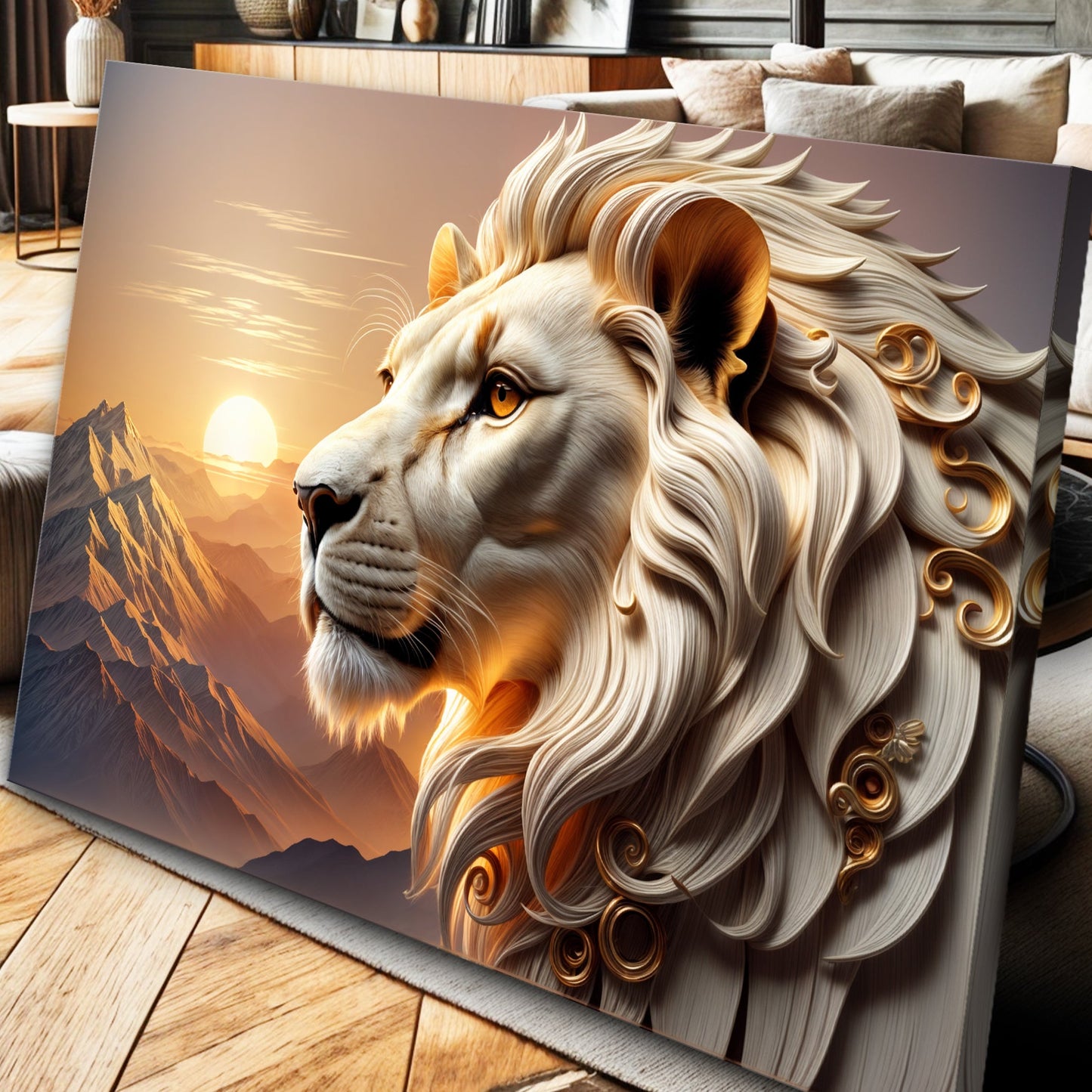 Lion Majesty Sculpture Panel IV