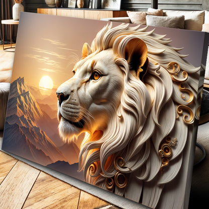Lion Majesty Sculpture Panel IV