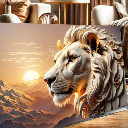 Lion Majesty Sculpture Panel IV
