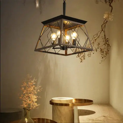 Rustic 4-Light Farmhouse Chandelier
