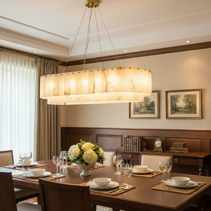 Grand Alabaster Layered Ring Pendant