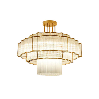 Layered Crystal Flush Light