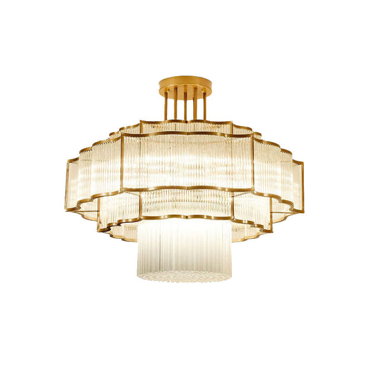 Layered Crystal Flush Light