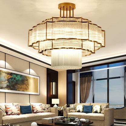 Layered Crystal Flush Light