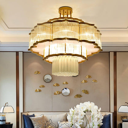 Layered Crystal Flush Light