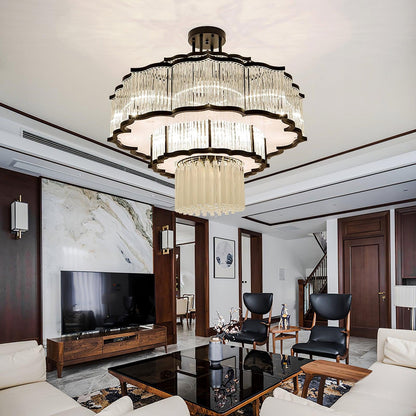Layered Crystal Flush Light