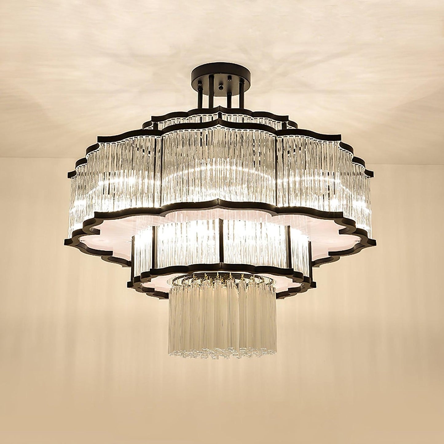 Layered Crystal Flush Light