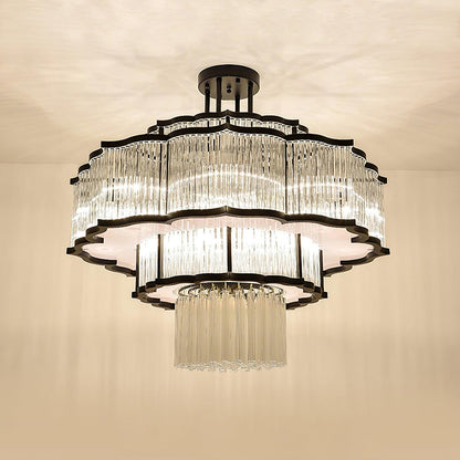 Layered Crystal Flush Light
