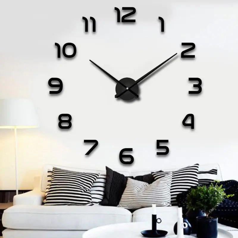 Creative 3D Acrylic DIY Wall Clock for Living Room